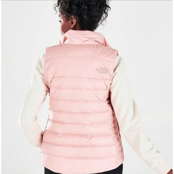 The North Face Women's Pink Aconcagua Down Puffer Vest Size Medium 3150 - Picture 9 of 15